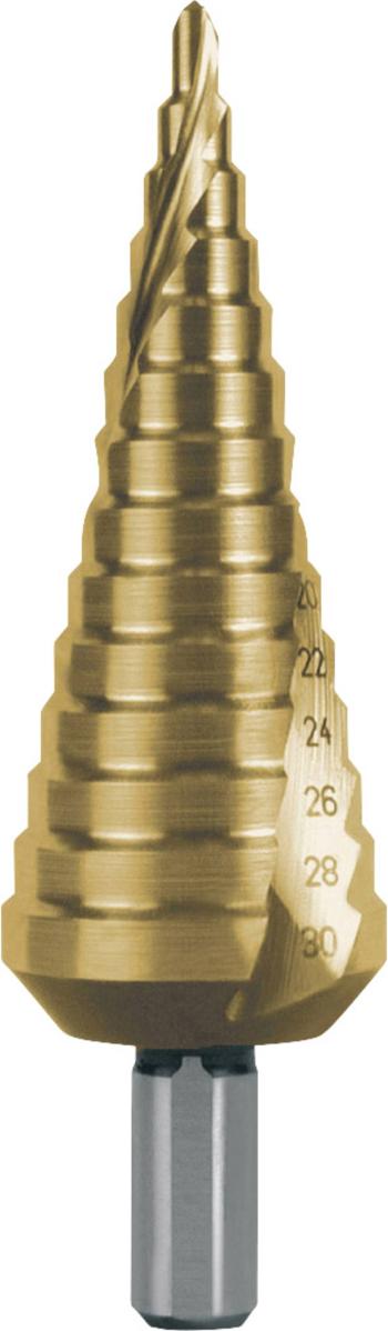 RUKO 101052T stupňovitý vrták  4 - 30 mm HSS Celková dĺžka 100 mm TiN  1 ks