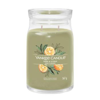 Yankee Candle Aromatická sviečka Signature sklo veľké Sage & Citrus 567 g