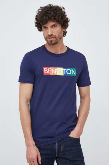 Bavlnené tričko United Colors of Benetton s potlačou