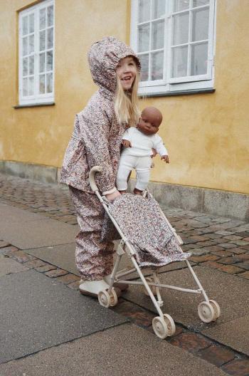 Detský overal a bunda Konges Sløjd hnedá farba