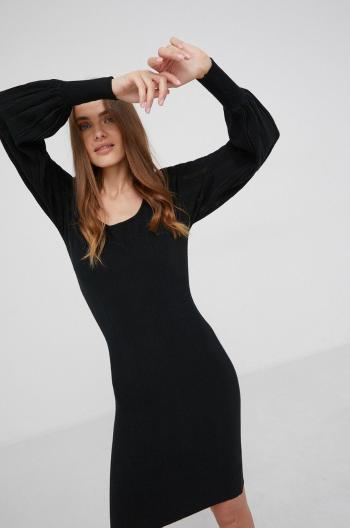 Šaty Answear Lab čierna farba, mini, rovné