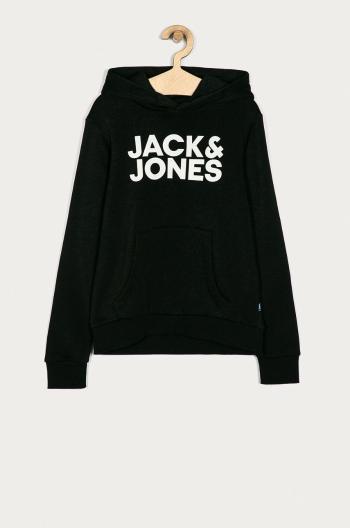 Mikina Jack & Jones čierna farba, s potlačou