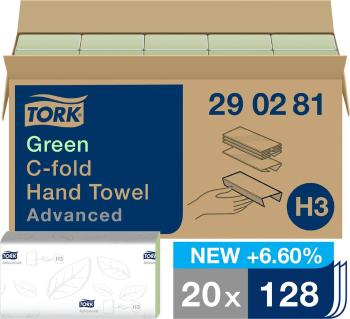 TORK 290281  papierové utierky, skladané  zelená 20 ks / bal.  20 ks