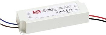 Mean Well LPV-20-12 napájací zdroj pre LED  konštantné napätie 20 W 0 - 1.67 A 12 V/DC bez možnosti stmievania, ochrana