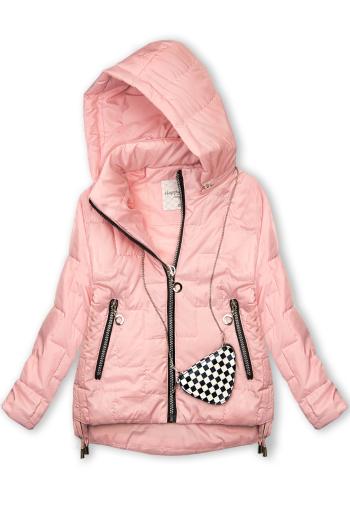 Ružová bunda s kapucňou
