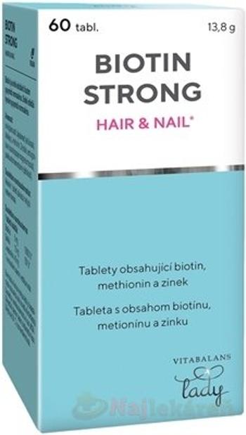 Vitabalans BIOTIN STRONG HAIR&NAIL, vitalita vlasov a nechtov, 60 tbl