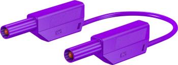 Stäubli SLK410-E/N/SIL bezpečnostné meracie káble [lamelový zástrčka 4 mm - lamelový zástrčka 4 mm] 0.50 m fialová 1 ks