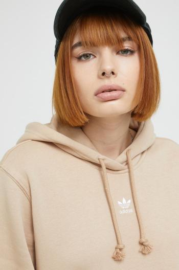 Mikina adidas Originals dámska, béžová farba, jednofarebná