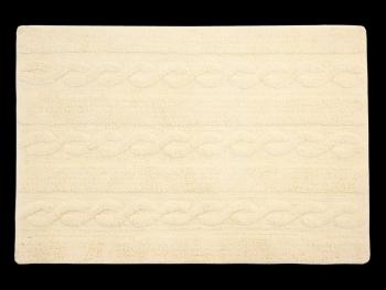 Ourbaby Braids rug - soft vanilla 32024-0 obdĺžnik 80 x 120 cm žltá iné farebné prevedenie