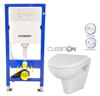 GEBERIT DuofixBasic bez tlačidla + WC CERSANIT CLEANON PARVA + SEDADLO 458.103.00.1 X PA1