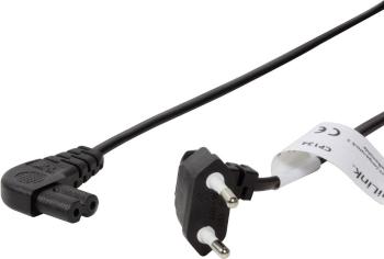 LogiLink napájací prepojovací kábel [1x Euro zástrčka - 1x IEC C8 zástrčka] 0.75 m čierna