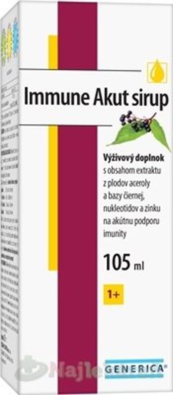 GENERICA Immune Akut sirup s vitamínom C, 105 ml