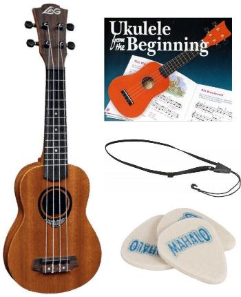 LAG TKU110S SET Sopránové ukulele Natural Satin