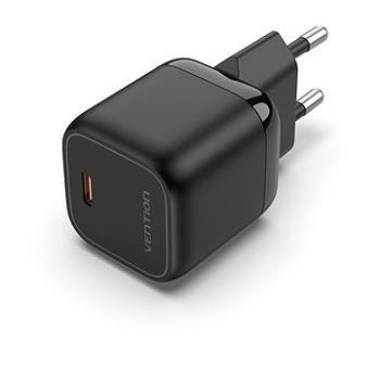 Vention 1-port Stylish USB-C GaN Charger (30 W) Black (FAKB0-EU)