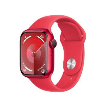 APPLE WATCH SERIES 9 GPS 41MM (PRODUCT)RED ALUMINIUM CASE WITH (PRODUCT)RED SPORT BAND-M/L,MRXH3QC/A