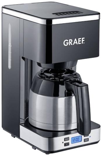 Graef FK 512 kávovar čierna  Pripraví šálok naraz=8 termoska, funkcia časovača, displej