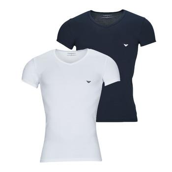 Emporio Armani  Tričká s krátkym rukávom V NECK T-SHIRT SLIM FIT PACK X2  Viacfarebná