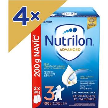 Nutrilon 3 Advanced dojčenské mlieko 4× 1 kg, 12+ (BABY2232s4)