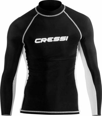 Cressi Rash Guard Man Long Sleeve Tričko Black/White M