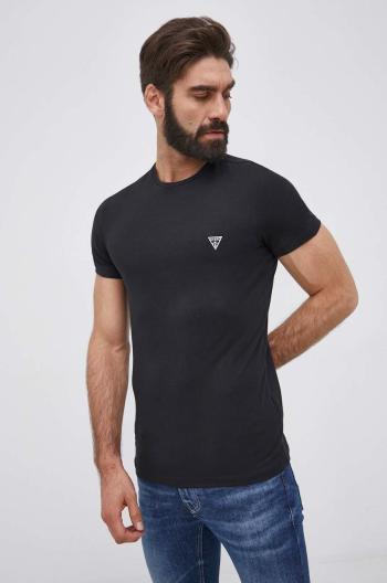 Tričko Guess (2-pack) pánske, čierna farba, jednofarebné
