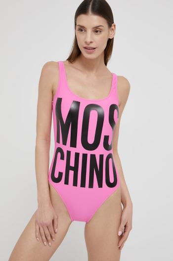 Plavky Moschino Underwear ružová farba, mäkký košík