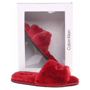 Dámske domáce papuče Calvin Klein HW0HW00634 XB8 red currant 37