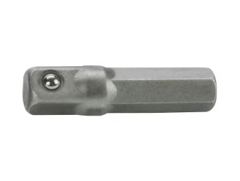 adaptér z hrotu 1/4" na čtyřhran 1/4", L 26mm