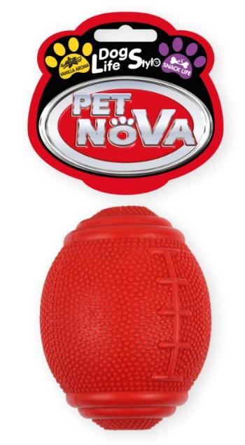 Pet Nova RUB SNACKRUGBY RED hračka pre psy 8cm