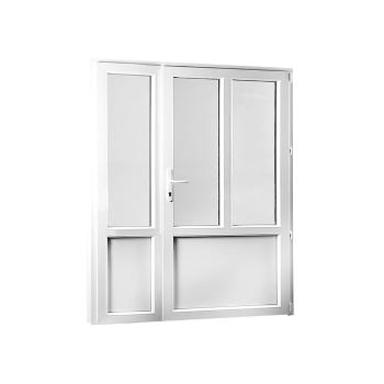 SKLADOVE-OKNA.sk - Vedľajšie vchodové dvere dvojkrídlové, pravé, PREMIUM - 1580 x 2080 mm, barva biela/zlatý dub