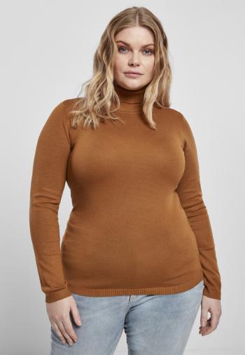 Urban Classics Ladies Basic Turtleneck Sweater toffee - 3XL