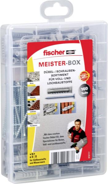 Fischer 513777 MEISTER-BOX s hmoždinkami SX + skrutkami Množstvo 160 dielov