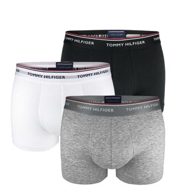 TOMMY HILFIGER - 3PACK - Premium Essentials čierne, sivé a biele boxerky -M (77-88 cm)