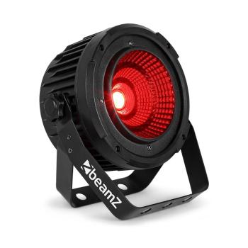 Beamz COB50, LED-svetlomet, 50 W, DMX-/Standalone-Modus, 9 kanálov, DMX, čierny