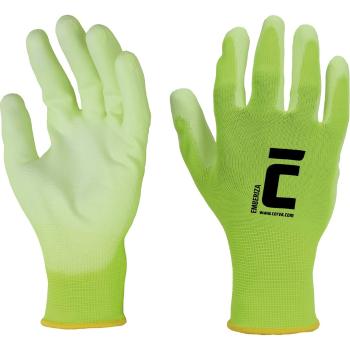 Cerva Polomáčané pracovné rukavice EMBERIZA - Reflexná žltá | 6