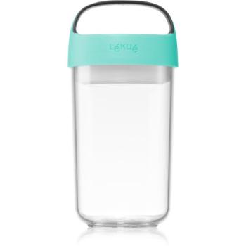 Lékué Jar To Go desiatový box veľký farba Turquoise 600 ml