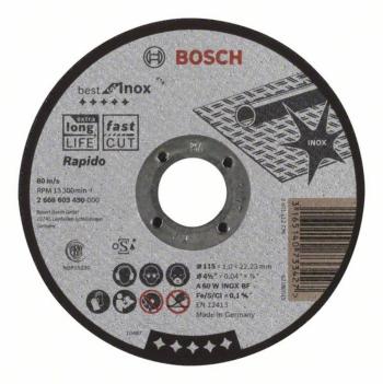 Bosch Accessories 2608603490 2608603490 rezný kotúč rovný  115 mm 22.23 mm 1 ks