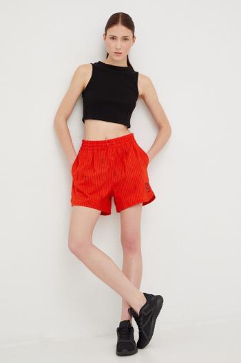 Tréningové šortky Puma X Vogue dámske, červená farba, vzorované, vysoký pás