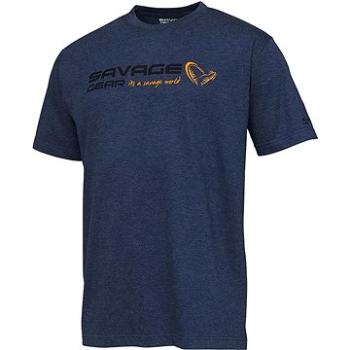 Savage Gear Signature Logo T-Shirt Blue Melange (RYB020181nad)