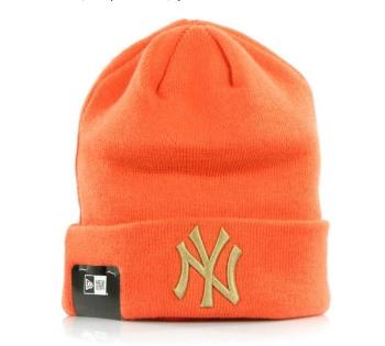 Zimná čapica New Era MLB League Essential Cuff NY Yankees Knit Orange - UNI