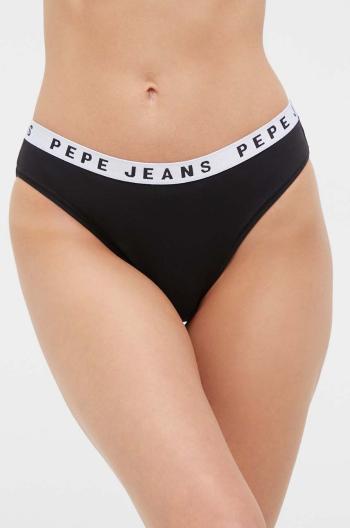 Nohavičky Pepe Jeans LOGO BIKINI čierna farba, PLU10921.999