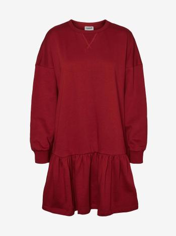 Červené voľné mikinové šaty Noisy May Lino