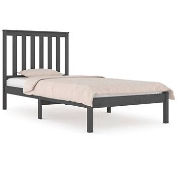 Rám postele sivý masívna borovica 90 × 190 cm Single, 3103810