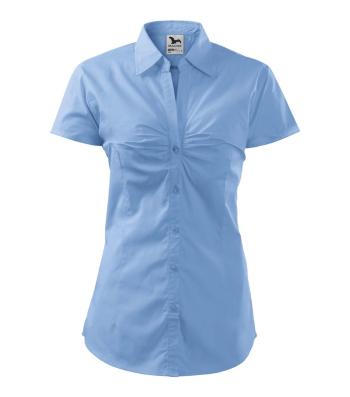 MALFINI Dámska košeľa s krátkym rukávom Chic - Nebesky modrá | XXL