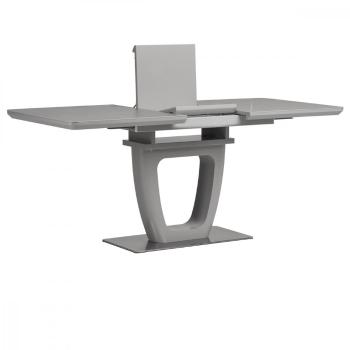 AUTRONIC HT-442M GREY Jedálenský stôl 140+40x80 cm, keramická doska 6 mm s dekorom sivý mramor, MDF, sivý mat