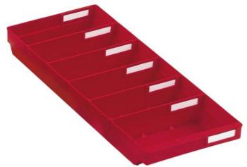 Kappes 6632.00.3151 regálová krabica  vhodné pre potraviny (š x v x h) 240 x 65 x 500 mm červená 1 ks