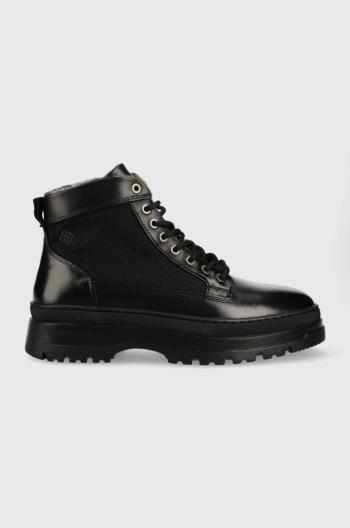 Členkové topánky Gant St Grip pánske, čierna farba