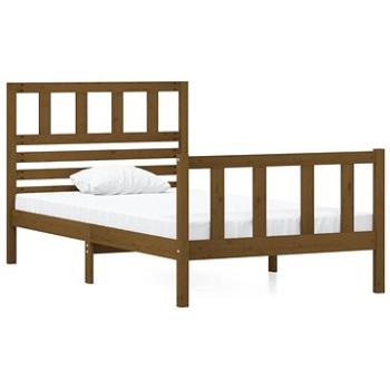 Rám postele medovo hnedý masívne drevo 90 × 190 cm Single, 3101121