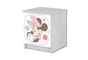 Detský nočný stolík Minnie Mouse - dekor nórska borovica nightstand 