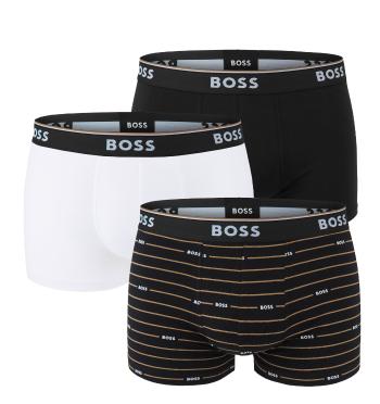 BOSS - boxerky 3PACK cotton stretch power design BOSS logo - limitovaná fashion edícia (HUGO BOSS)-L (90-98 cm)