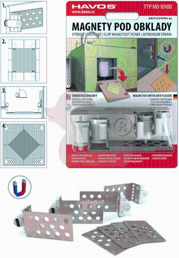 Magnety pod obklady Havos pozink a plast MAGNETYST